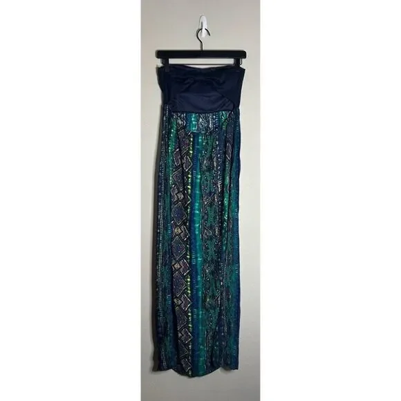 Copper Key Strapless Sweetheart Neckline Maxi Dress Size L - Picture 3 of 11